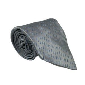 Charvet Pure Silk Gray Blue Patterned Mens Tie 3.75" Width LNWOT